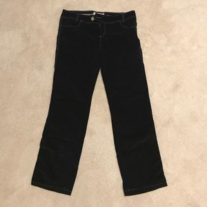 Aventura black velvety corduroy pants size 14